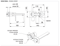 Remer Energy Смеситель для раковины, излив 18 см, с внутренней частью, цвет: cromo EY15P