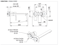 Remer Energy Смеситель для раковины, излив 23 см, с внутренней частью, цвет: cromo EY15PL