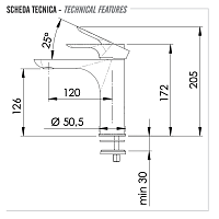 Remer Infinity Смеситель для раковины, без д/к, высота излива 12,6 см, цвет: bianco opaco I12BO