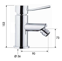 Remer Minimal Смеситель для биде, без донного клапана, цвет: cromo N21