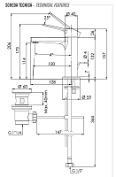 Remer Slash & Dot Смеситель для раковины, с донным клапаном, высота излива 11,4 см, цвет: cromo SL10