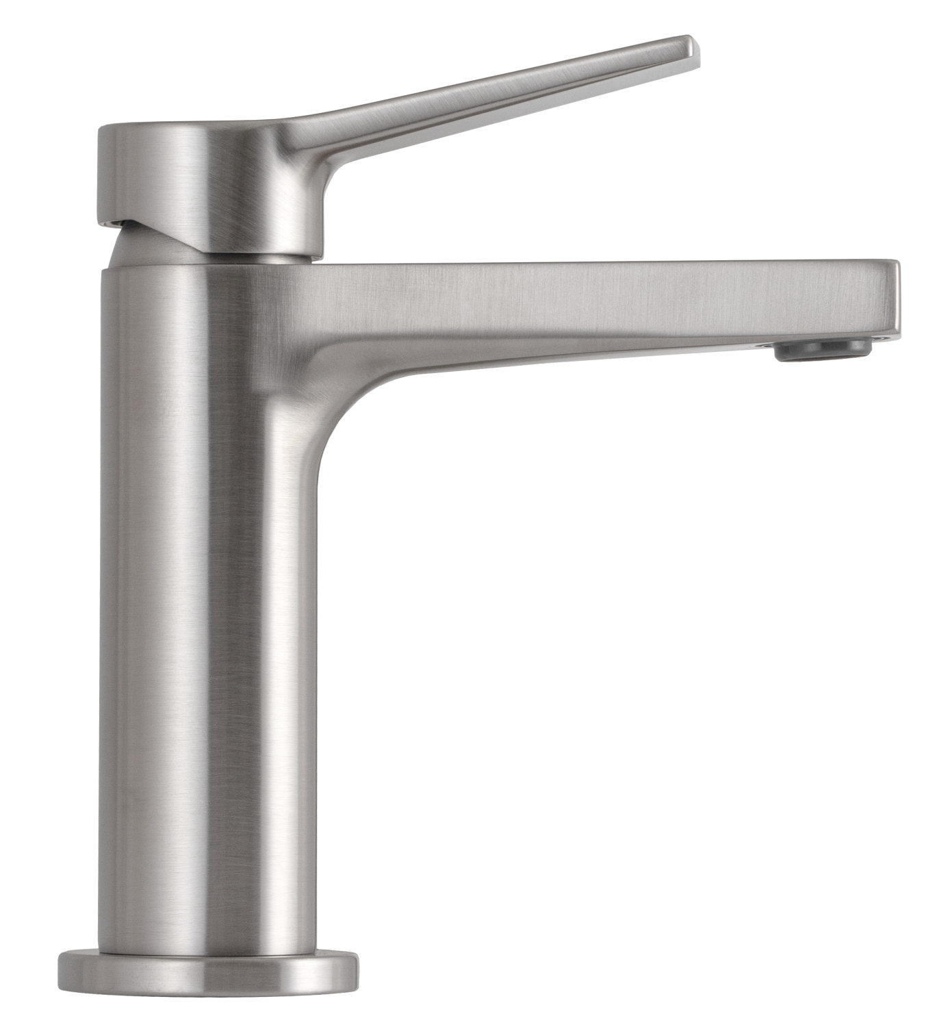 Remer Slash & Dot Смеситель для раковины, без д/к, высота излива 11,4 см, цвет: visual inox SL12XV