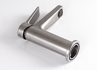 Remer Slash & Dot Смеситель для раковины, без д/к, высота излива 11,4 см, цвет: visual inox SL12XV