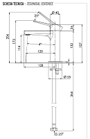 Remer Slash & Dot Смеситель для раковины, без д/к, высота излива 11,4 см, цвет: visual inox SL12XV