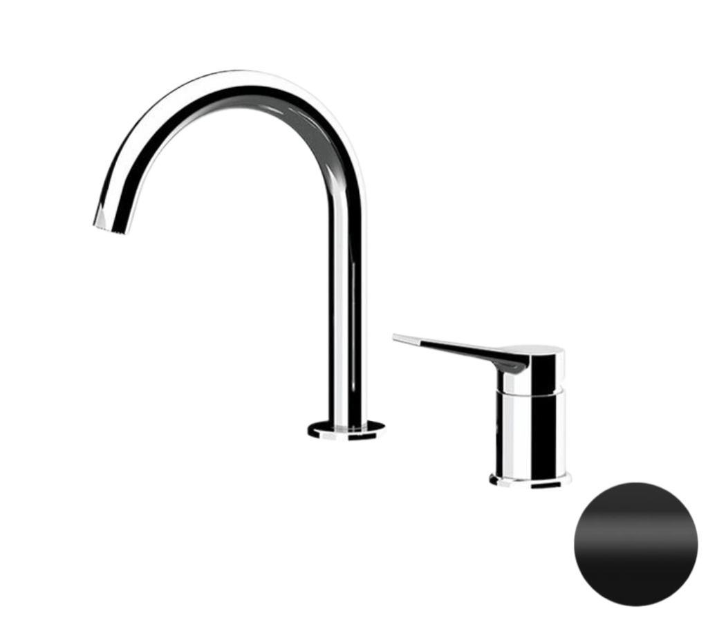 Remer Slash & Dot Смеситель для раковины, без д/к, высота излива 14 см, цвет: nero opaco SL57NO