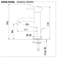 Remer X Style Смеситель для раковины, с донным клапаном, высота излива 8,4 см, цвет: nero opaco X10NO