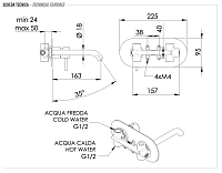 Remer X Style Смеситель для раковины, излив 16,3 см, с внутренней частью, цвет: nero opaco X15NO