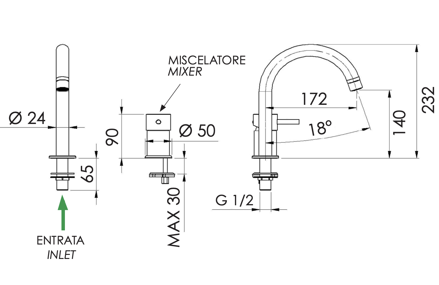 Remer X Style Смеситель для раковины, без д/к, высота излива 14 см, цвет: bianco opaco X57BO