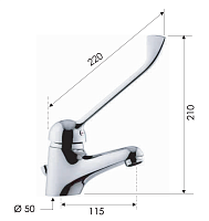 Remer Kiss Смеситель для раковины, с донным клапаном, цвет: cromo K14