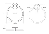 Bemeta Neo Держатель для полотенец-кольцо, цвет: нержавеющая сталь 104104065