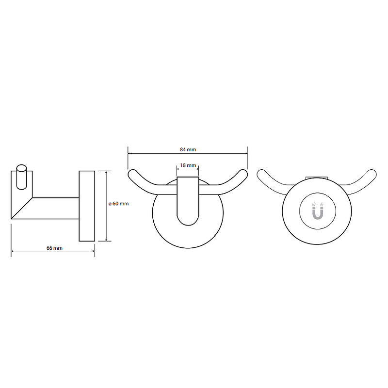 Bemeta Rawell Крючек двойной для ванной комнаты, цвет: хром 104206182