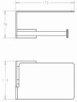 Boheme Q Держатель туалетной бумаги с полочкой, подвесной, цвет: matt gold 10941-MG