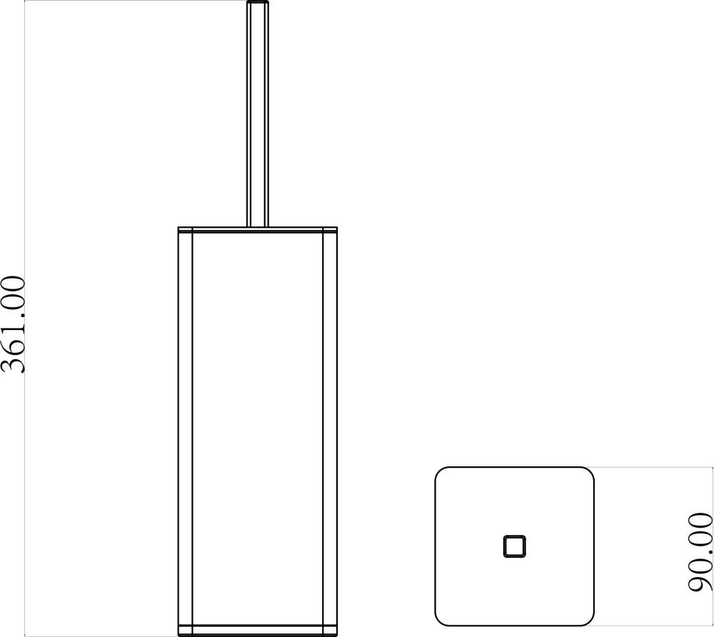 Boheme Ершик для унитаза напольный с керамической колбой, цвет: gold 10949-W-G