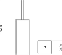 Boheme Ершик для унитаза напольный с керамической колбой, цвет: gold 10949-W-G