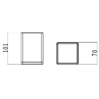 Boheme Стакан настольный, латунный, цвет: chrome/white 10961-W-CR