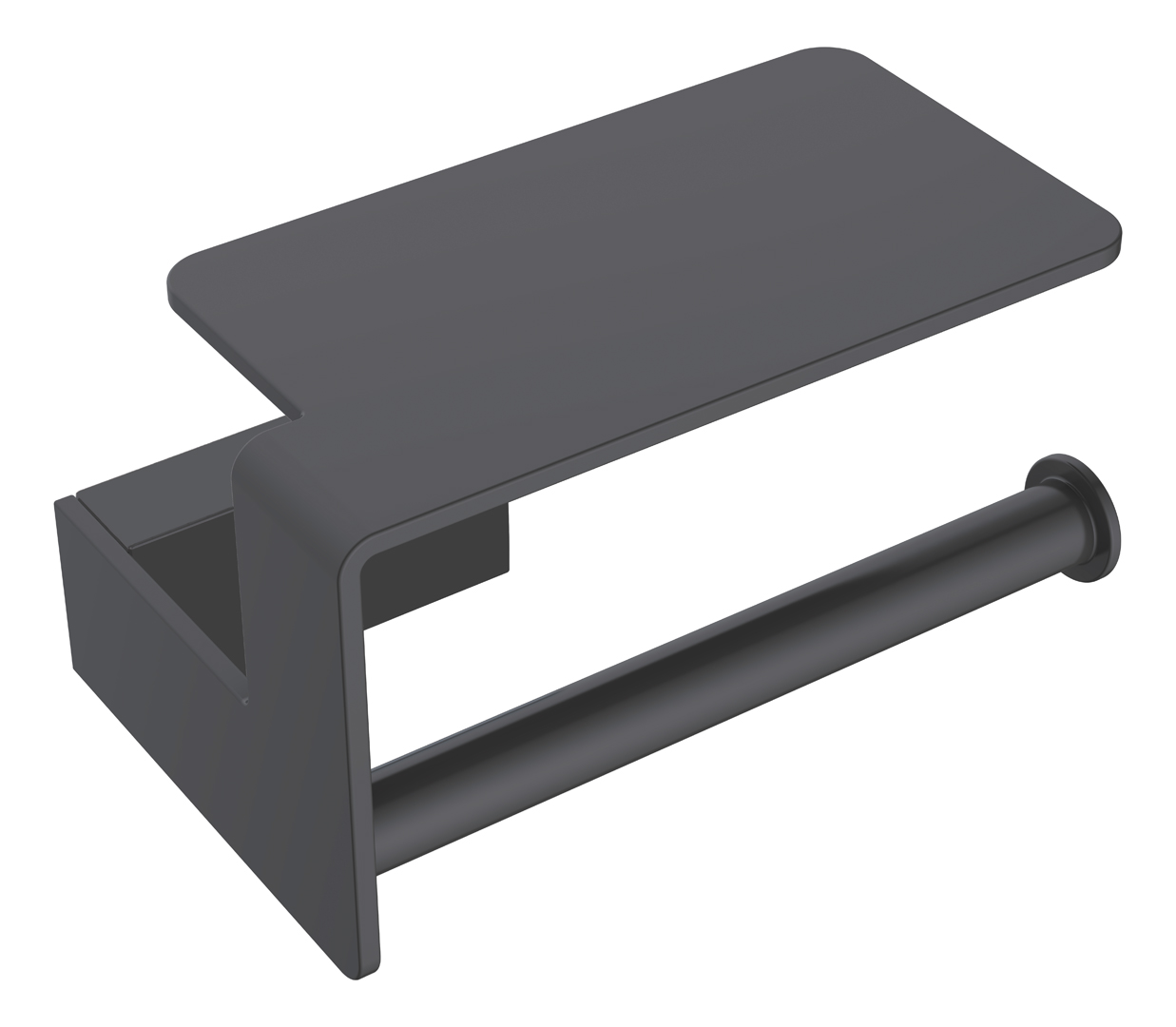 Boheme Q Держатель туалетной бумаги с полочкой, подвесной, цвет: black 10941-B