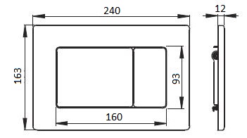 Boheme Кнопка смыва для инсталляции, нержавеющая сталь, цвет: gun metall 650-GM