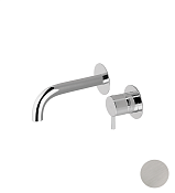 Cisal Less New Смеситель для раковины настенный, излив 30 см, цвет: Brushed Nickel LN00551F2F