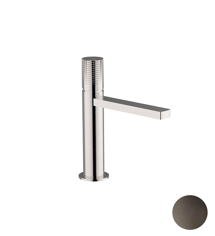 Cisal X32 Смеситель для раковины, без д/к, длина излива 13 см, цвет: brushed black titanium PVD X20005045L