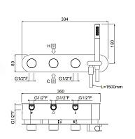 Carimali IlTondo Смеситель встраиваемый для душа на 5 выходов, цвет: хром 21958EST/A-CR