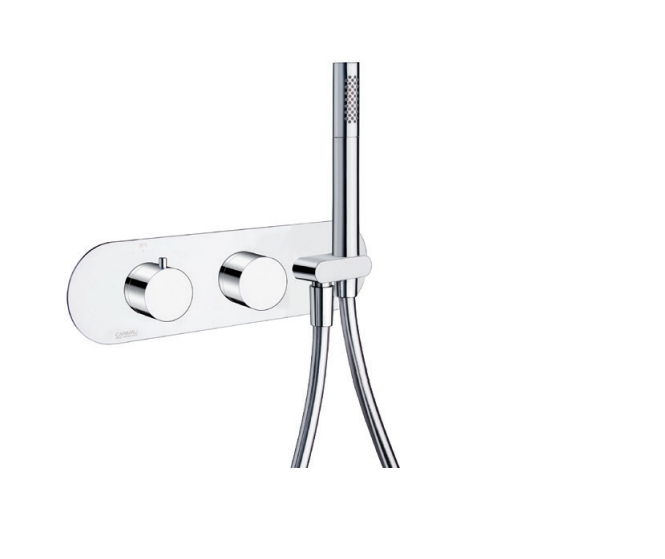 Carimali IlTondo Смеситель термостатический встраиваемый для душа, цвет: хром 21828EST/A-CR