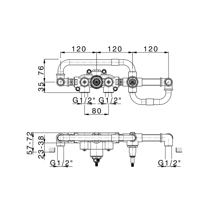 Cisal Встраиваемая часть термостатического смесителя для ванны ZA01944004
