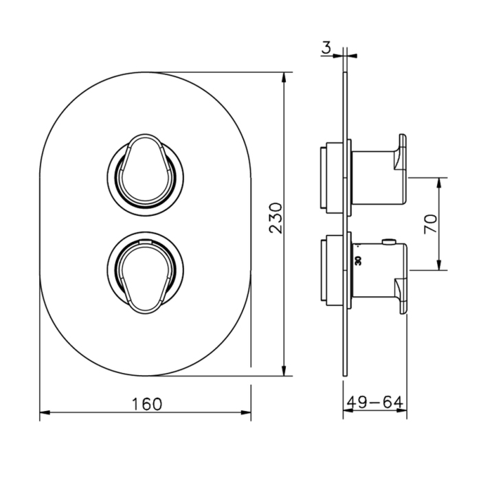 Cisal LineaViva Смеситель для душа настеннный встраиваемый, цвет: Chrome LV01820021