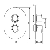 Cisal LineaViva Смеситель для душа настеннный встраиваемый, цвет: Chrome LV01820021