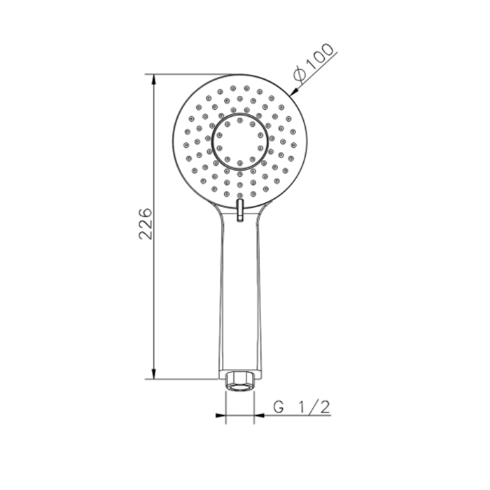 Cisal Shower Душевая лейка с пластиковой ручкой, 3 вида струи, цвет: chrome DS01438021