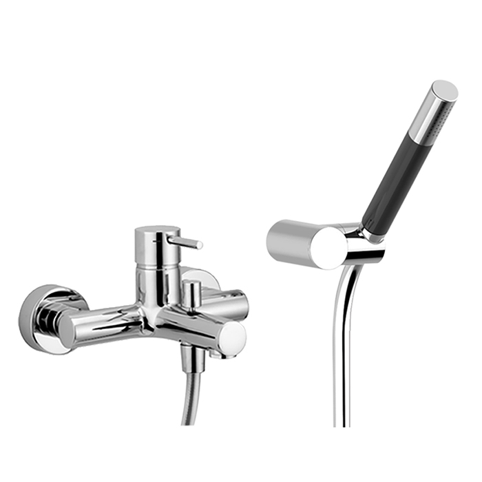 Cisal Slim Смеситель для ванны настенный, с ручным душем, цвет: Chrome SM00012021