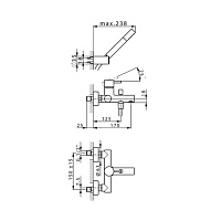 Cisal Slim Смеситель для ванны настенный, с ручным душем, цвет: Chrome SM00012021