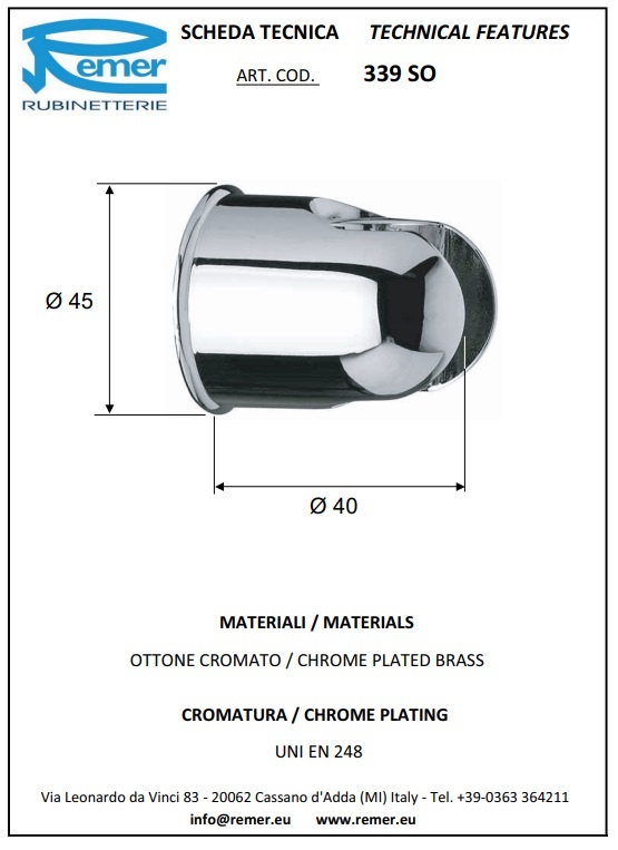 Remer Держатель ручного душа, цвет: cromo nero spazzolato 339SOCFP