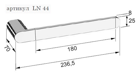 Remer Lounge Полотенцедержатель 23,65 см, подвесной, латунь, цвет: nero opaco LN44NO