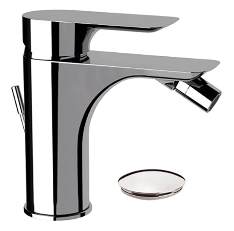 Remer Infinity Смеситель для биде, с донным клапаном, цвет: cromo nero spazzolato I20CFP