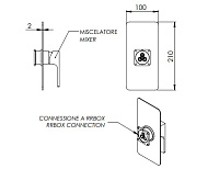 Remer Absolute Смеситель для душа встраиваемый на 1 потребителя, внешняя часть, цвет: nero opaco AU30KBNO