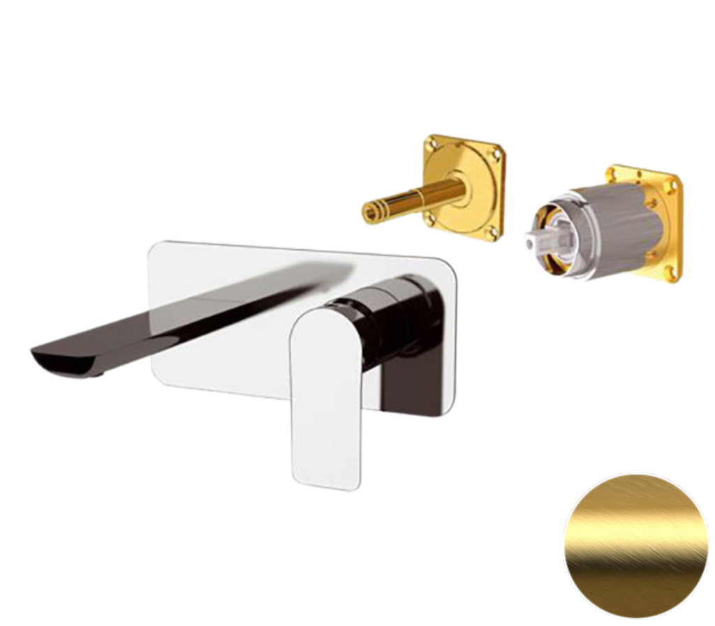 Remer Infinity Смеситель для раковины, излив 20,5 см, внешняя часть, цвет: oro spazzolato I15LKBBG