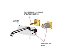 Remer X Style Смеситель для раковины встраиваемый, внешняя часть, цвет: oro spazzolato X15KBBG