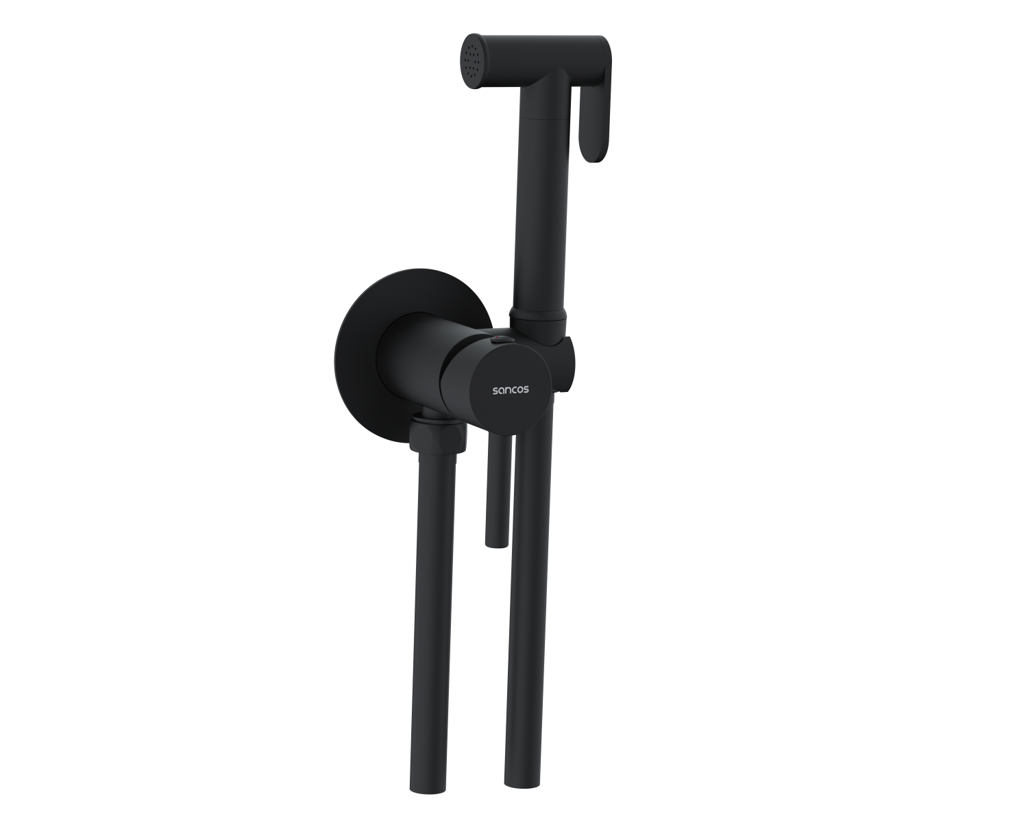 Sancos Start Гигиенический душ встраиваемый, встраиваемая часть в комплекте, цвет: черный матовый SC1001MB