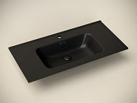 Ceramicanova Element Раковина накладная 91х46,5 см, с переливом, цвет: черный матовый CN7002MB