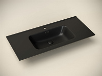 Ceramicanova Element Раковина накладная 101х46,5 см, перелив, цвет: черный матовый CN7003MB