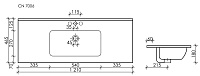 Ceramicanova Element Раковина накладная 121х46,5 см, перелив, цвет: черный матовый CN7006MB