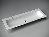 Ceramicanova Grace Раковина накладная 121х45,7 см, 2 отв. под смеситель, цвет: белый глянцевый CN7016