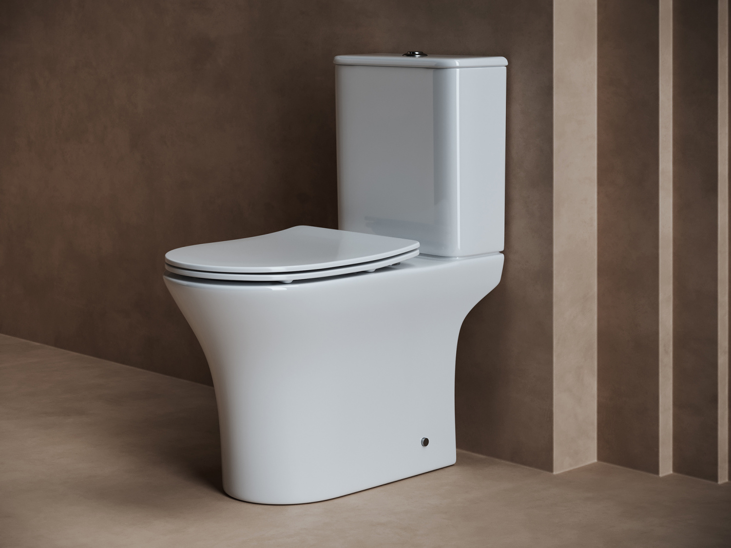 Ceramica Nova Fortuna Чаша для унитаза, безободковый с крышкой микролифт, цвет: белый глянцевый CN9001-B