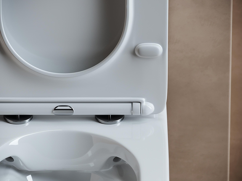 Ceramicanova Fortuna Чаша для унитаза, безободковый с крышкой микролифт, цвет: белый глянцевый CN9001-B