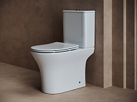Ceramica Nova Fortuna Чаша для унитаза, безободковый с крышкой микролифт, цвет: белый глянцевый CN9001-B