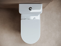 Ceramicanova Fortuna Чаша для унитаза, безободковый с крышкой микролифт, цвет: белый глянцевый CN9001-B