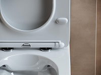 Ceramicanova Fortuna Чаша для унитаза, безободковый с крышкой микролифт, цвет: белый глянцевый CN9001-B