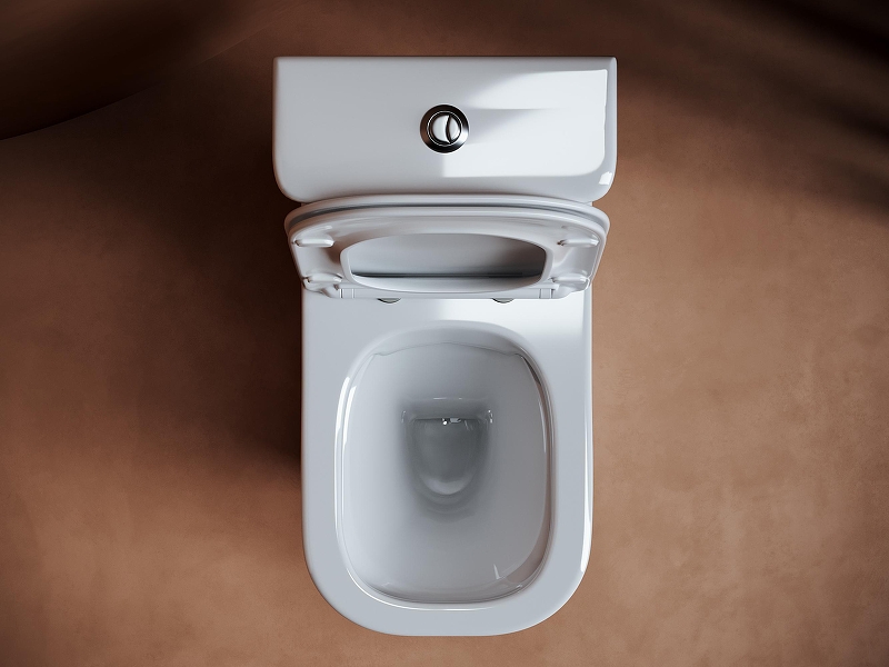 Ceramicanova Alfa Чаша для унитаза, безободковый с крышкой микролифт, цвет: белый глянцевый CN9002-B
