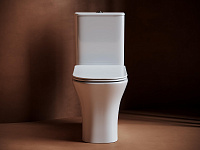 Ceramicanova Alfa Чаша для унитаза, безободковый с крышкой микролифт, цвет: белый глянцевый CN9002-B