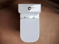 Ceramicanova Alfa Чаша для унитаза, безободковый с крышкой микролифт, цвет: белый глянцевый CN9002-B